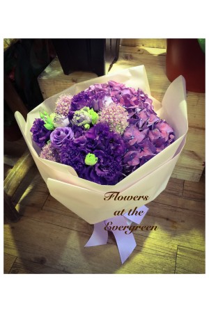 紫色繡球花 台灣桔梗 小蔥花